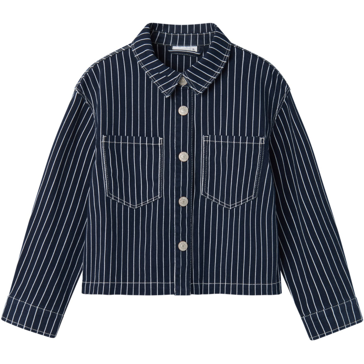 Name It Navy Blazer Zoe Twill Oversize Stripe Shirt