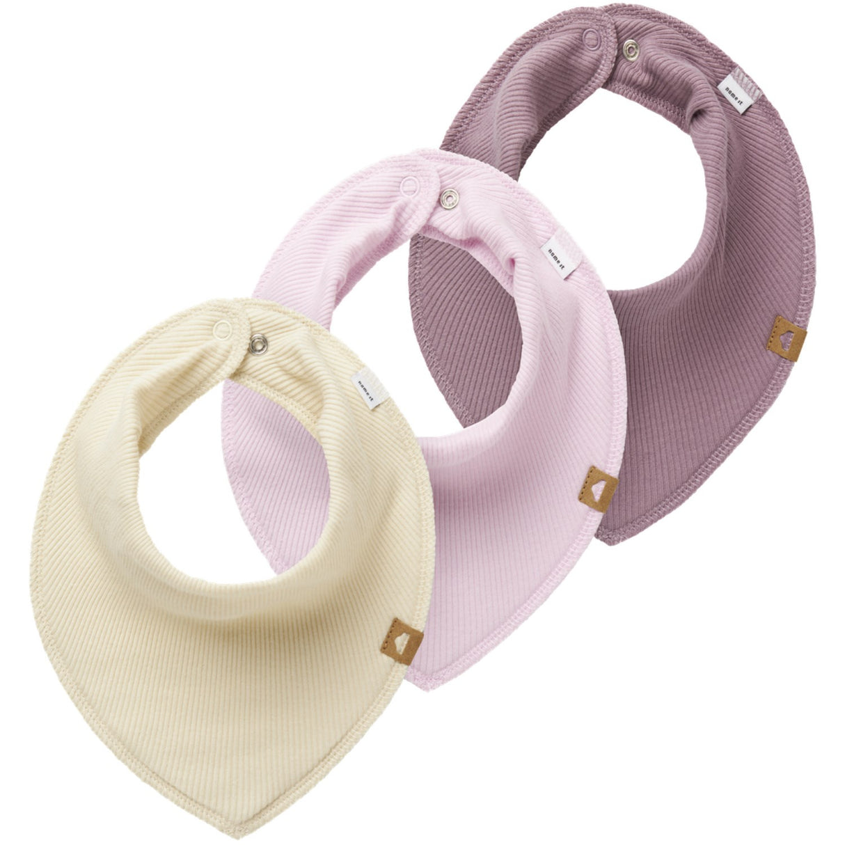 Name It Summer Sand Yvettebinnie 3-Pack Scarf Bib Rib