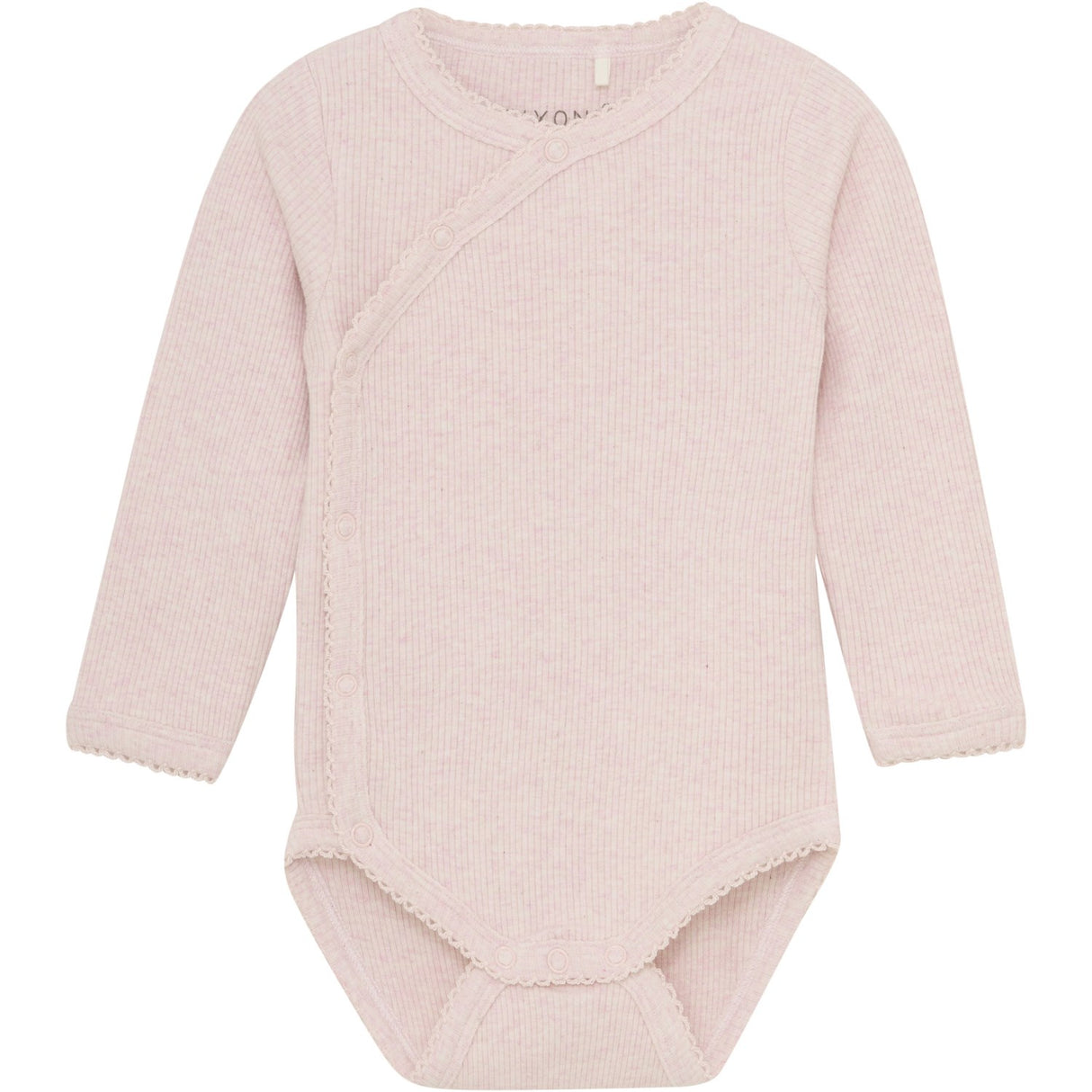 FIXONI Hushed Violet Melange Wrap Bodysuit LS Mélange Rib