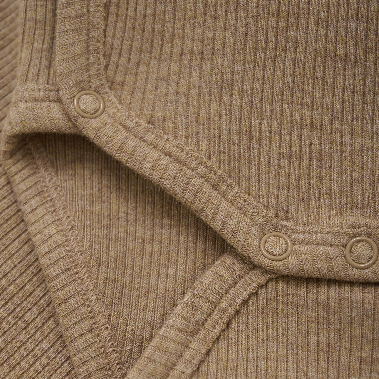 FIXONI Macaroon Melange Wrap Bodysuit LS Mélange Rib