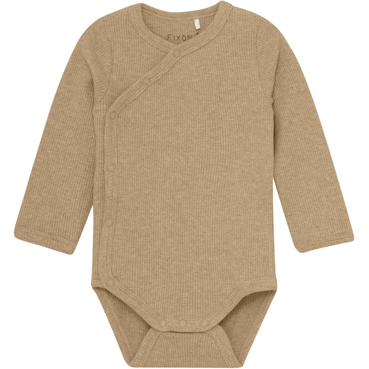 FIXONI Macaroon Melange Wrap Bodysuit LS Mélange Rib