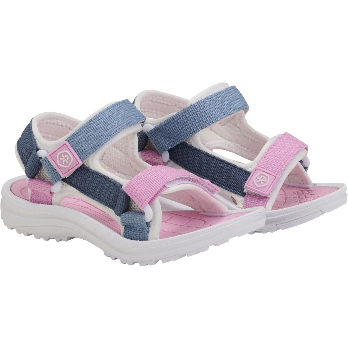 Color Kids Orchid Colorblock Sandals W. Velcro
