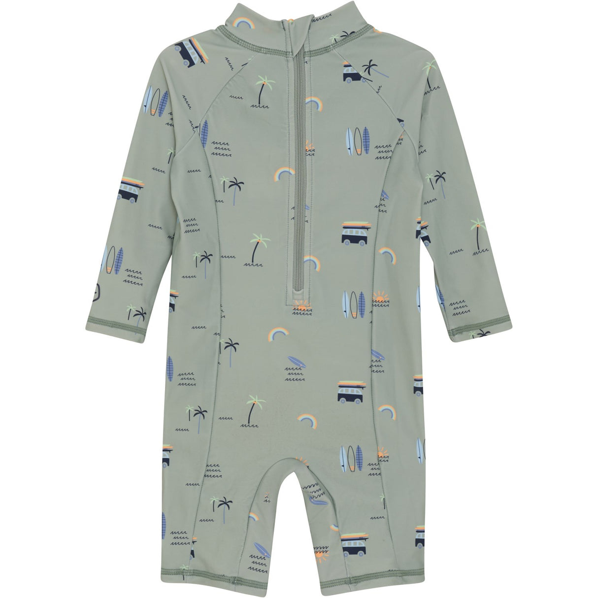 Color Kids Iceberg Green Baby Suit L/S, AOP
