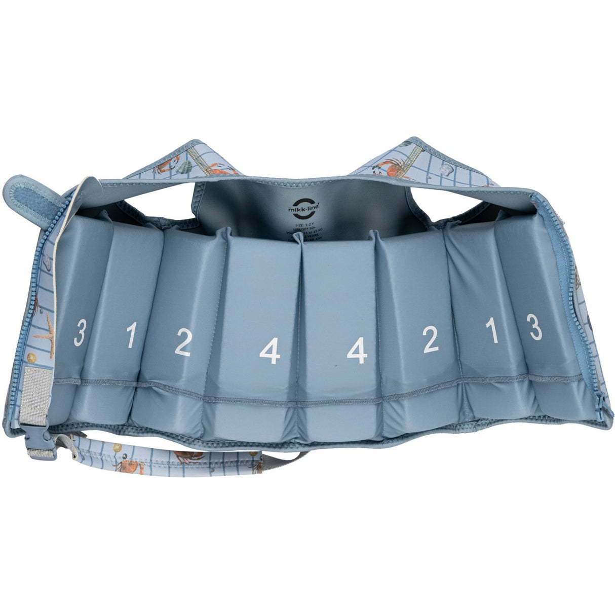 Mikk-Line Faded Denim AOP Swim Vest