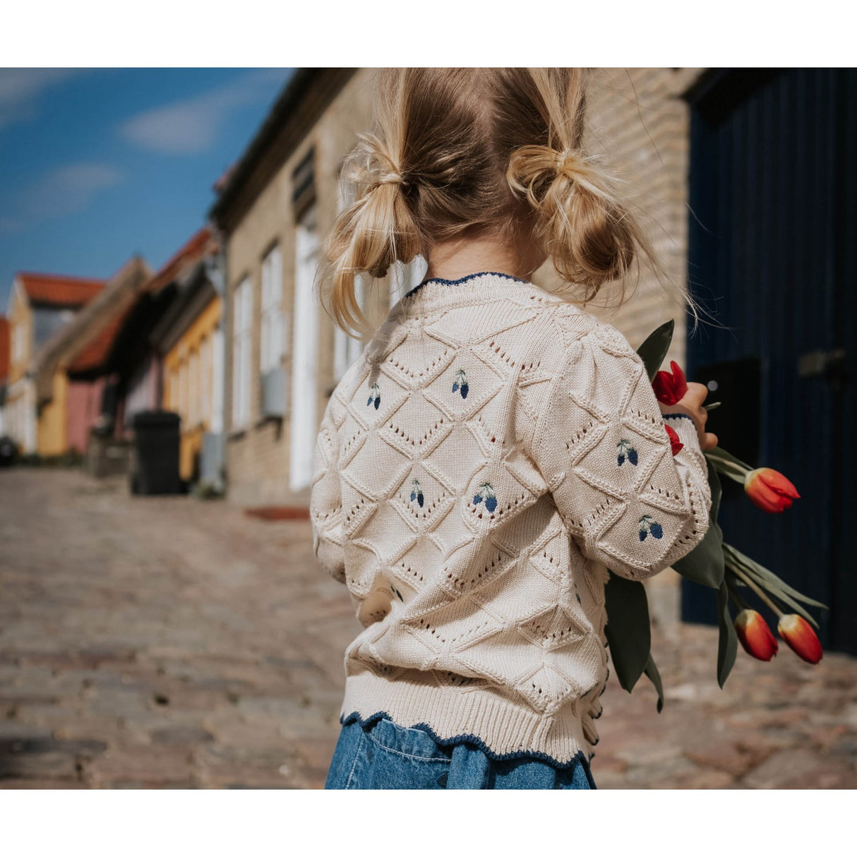 Fliink Sandshell Mela Ruffle Cardigan