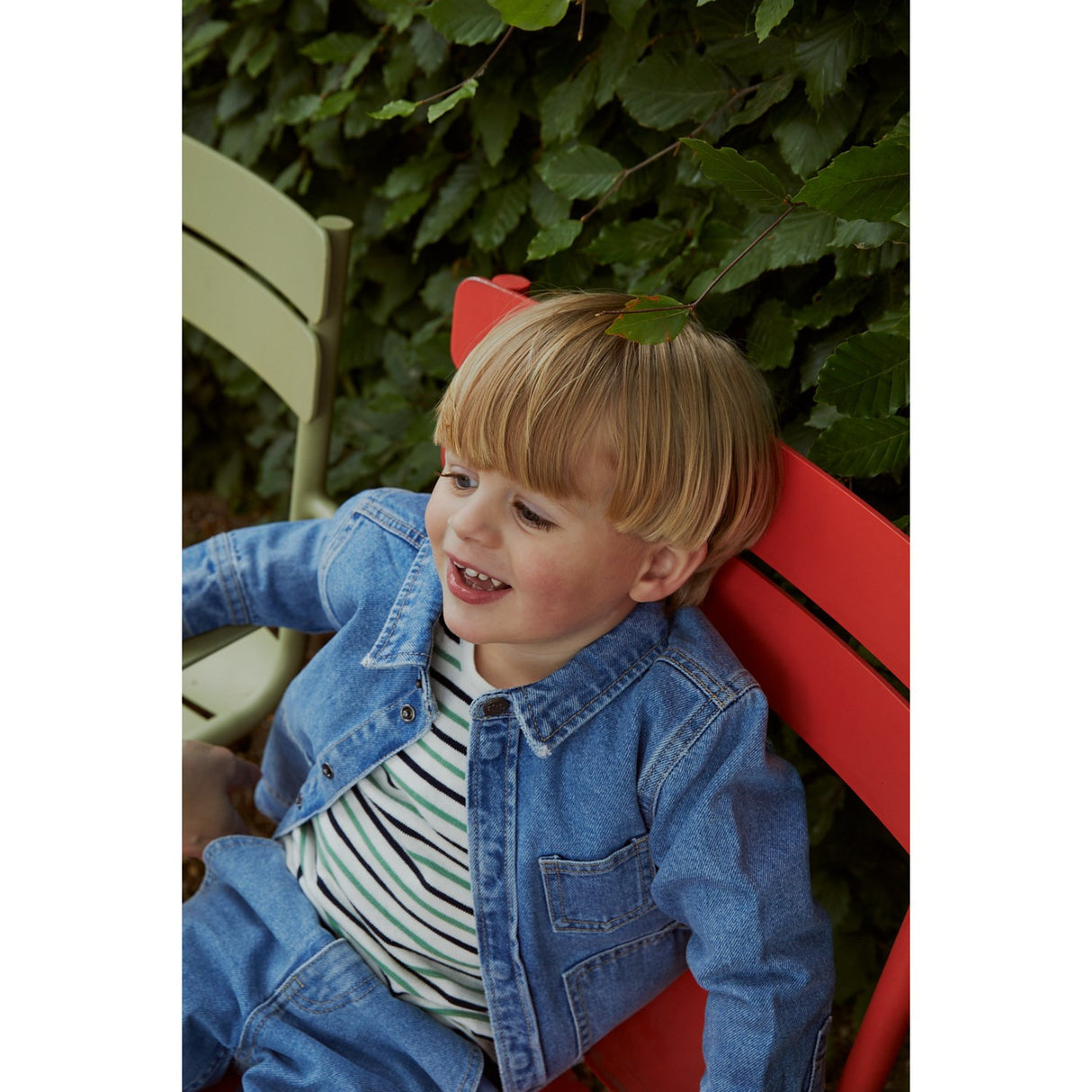 COPENHAGEN COLORS Lt Blue Indigo Washed Organic Jeans Jacket