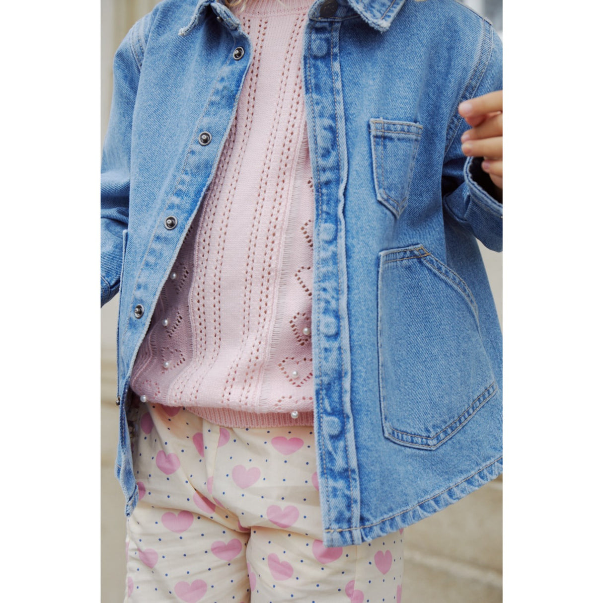 COPENHAGEN COLORS Lt Blue Indigo Washed Organic Jeans Jacket