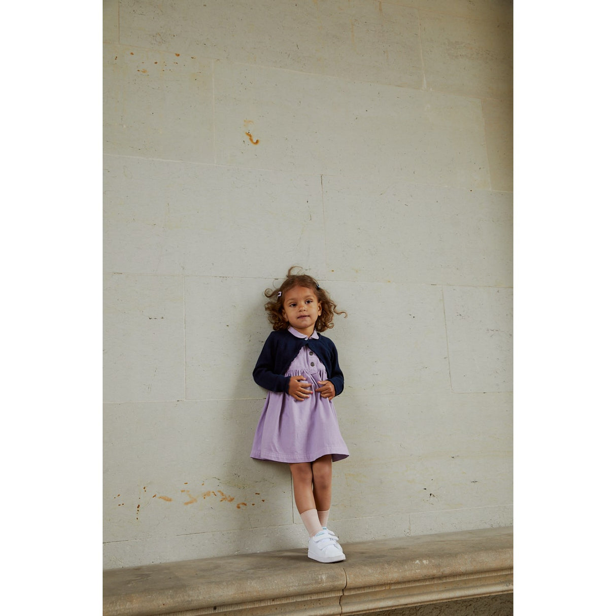 COPENHAGEN COLORS Navy Lt. Knitted Bolero W. Heart Button