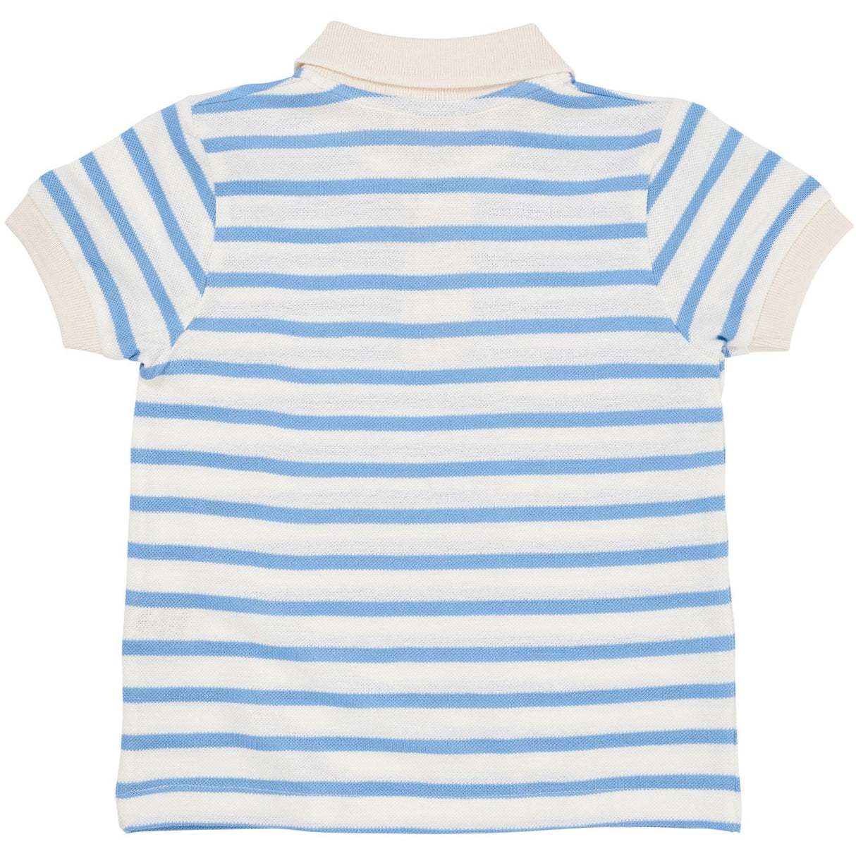 COPENHAGEN COLORS Sky Blue Stripe Pique Stripe Poloshirt