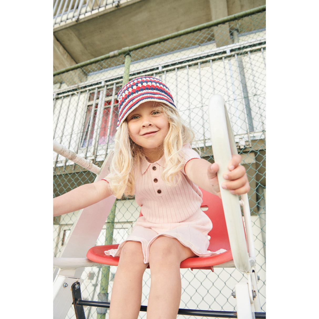 COPENHAGEN COLORS Ballerina/Berry Comb. Rib Knitted Polo