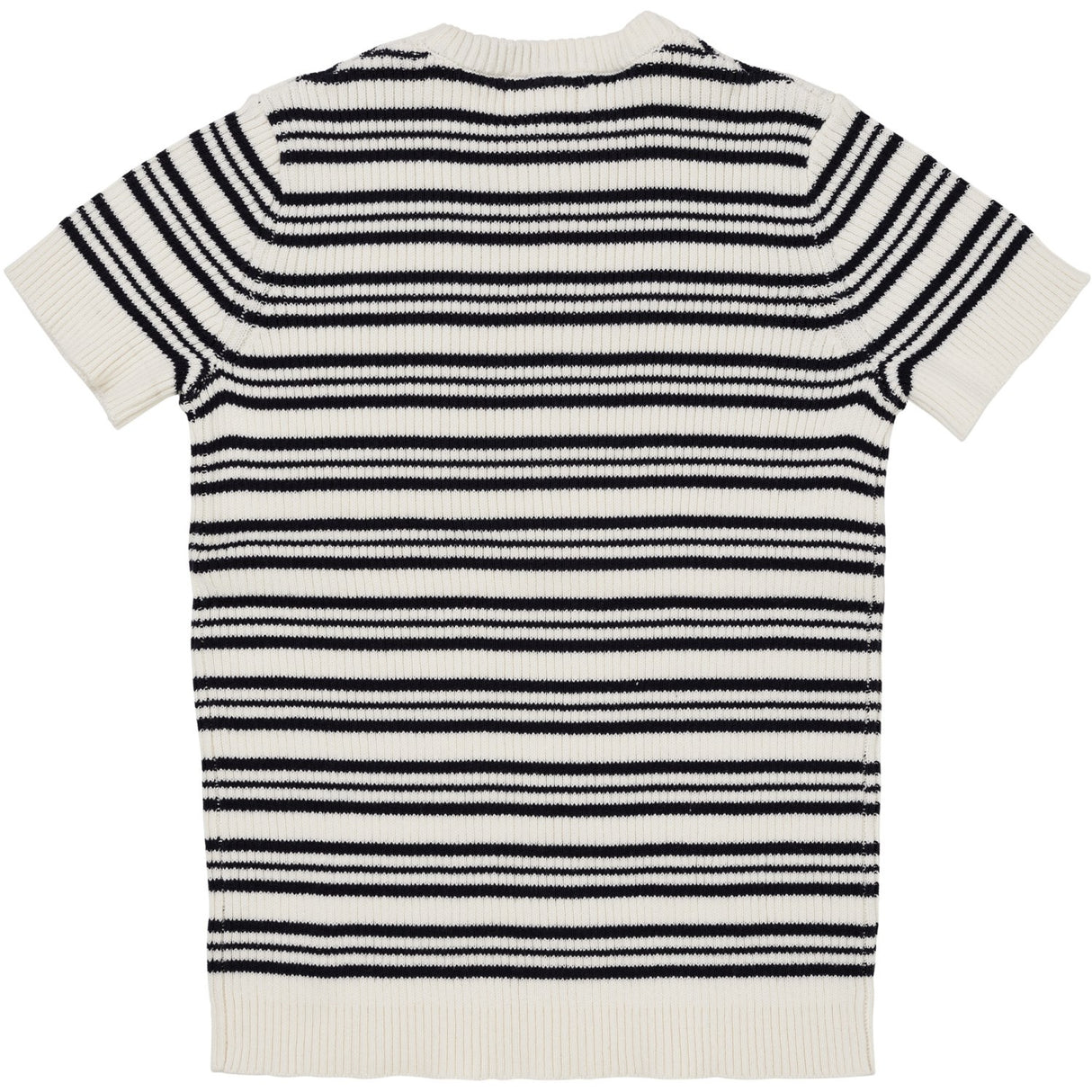 COPENHAGEN COLORS Navy Stripe Knitted Rib T-shirt