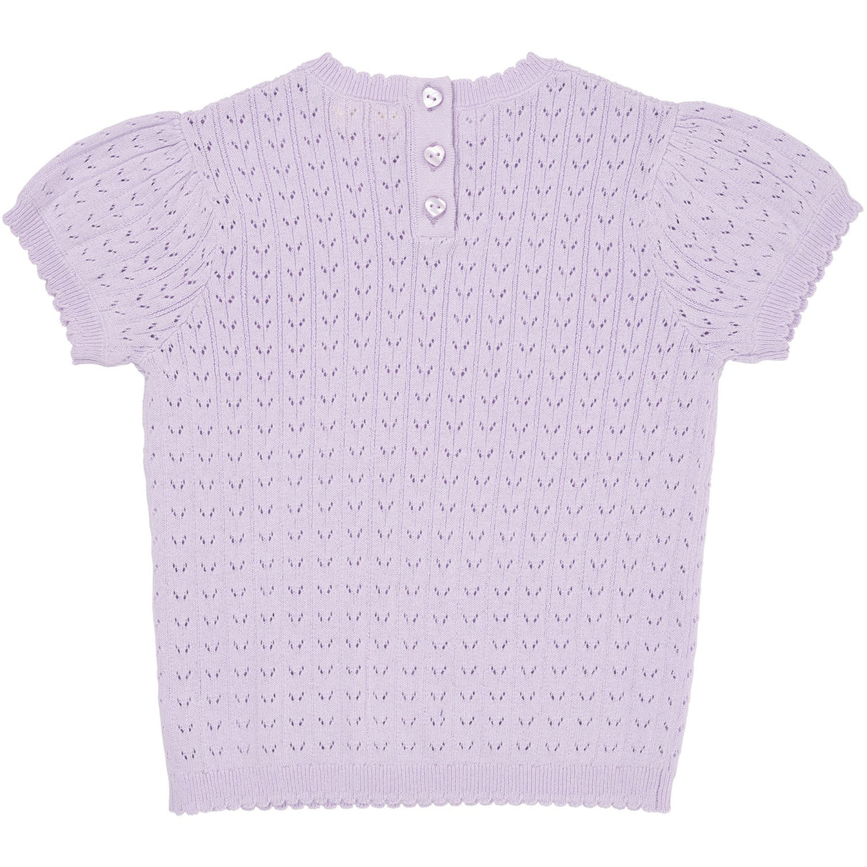 COPENHAGEN COLORS Lavender Knitted Pointelle T-shirt