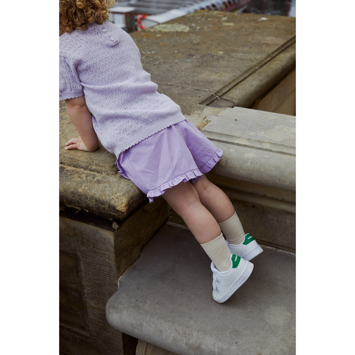 COPENHAGEN COLORS Lavender Knitted Pointelle T-shirt