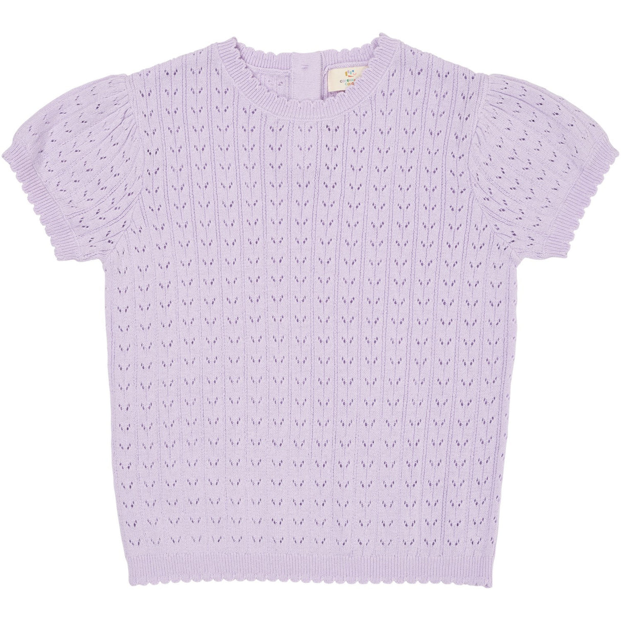 COPENHAGEN COLORS Lavender Knitted Pointelle T-shirt
