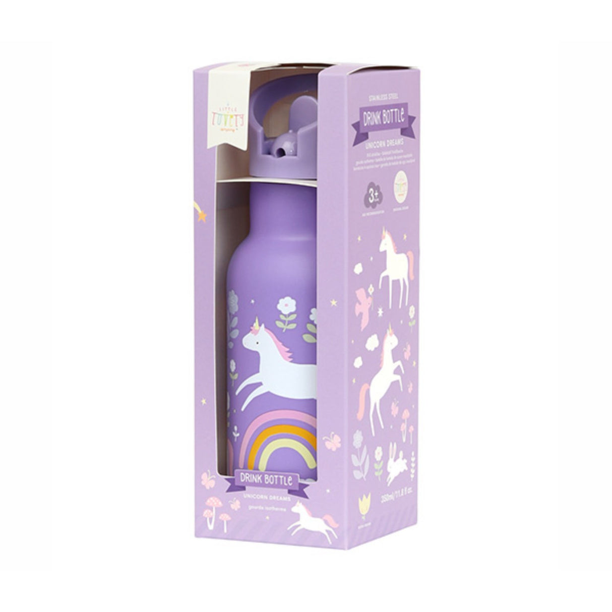A Little Lovely Company Unicorn Dreams Stainless Steel Drink Bottle