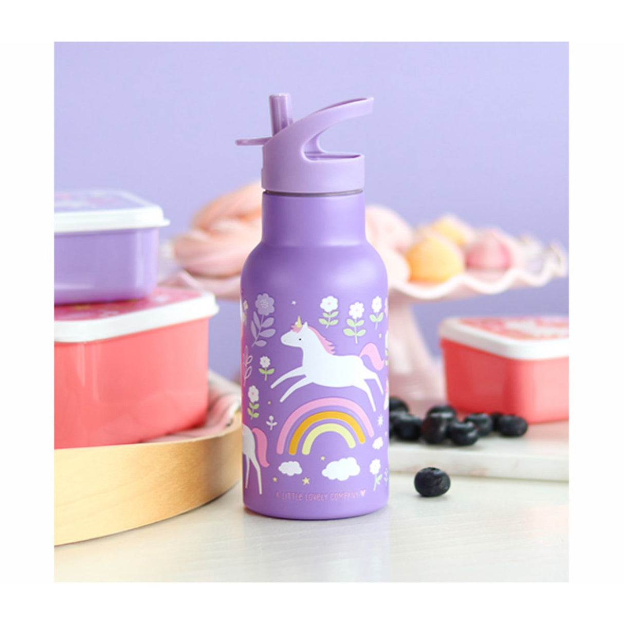 A Little Lovely Company Unicorn Dreams Stainless Steel Drink Bottle