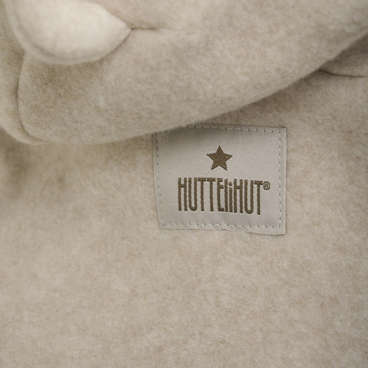 Huttelihut Camel Melange Jacket Ears Cotton Fleece
