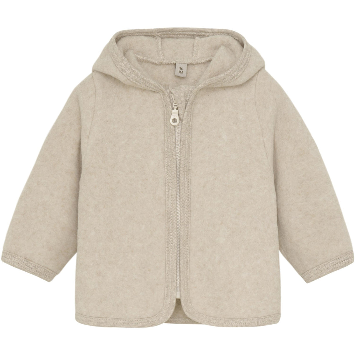 Huttelihut Camel Melange Jacket Ears Cotton Fleece