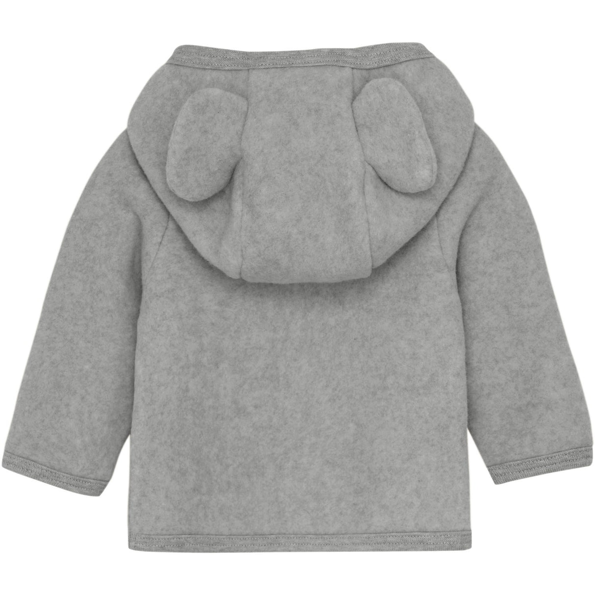 Huttelihut Light Grey Melange Jacket Ears Cotton Fleece