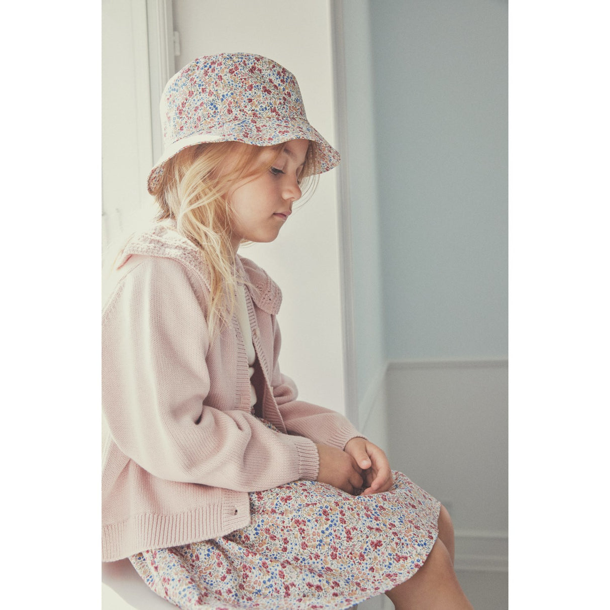 Huttelihut Sepia Rose Bucket Hat In Liberty Fabric