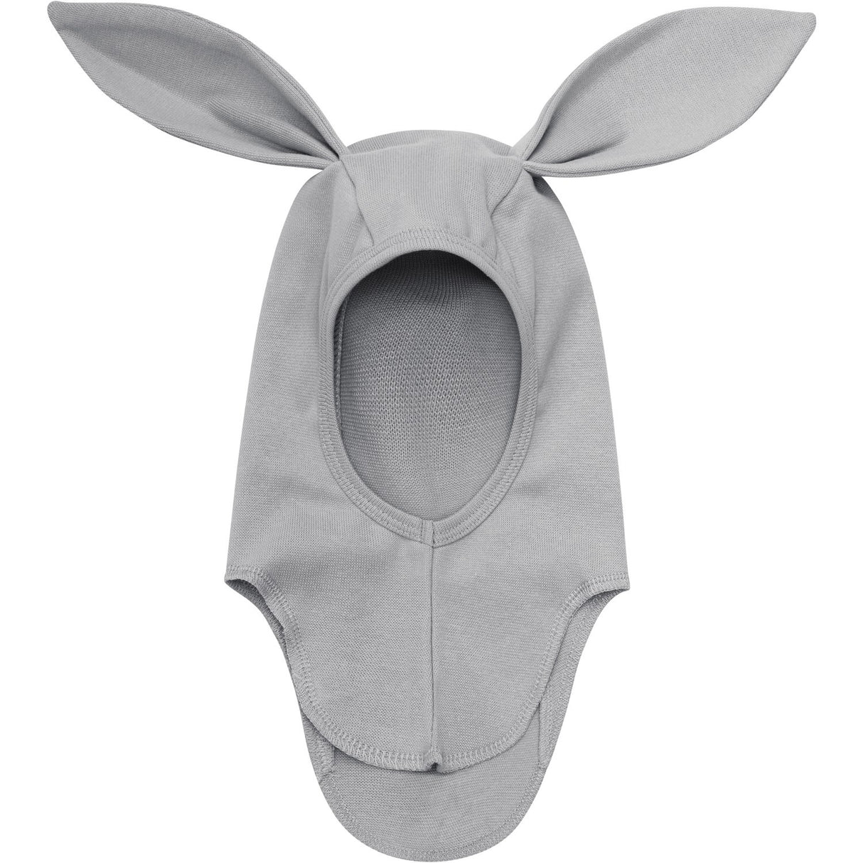 Huttelihut Light Grey Melange Balaclava Ears Cotton Rib