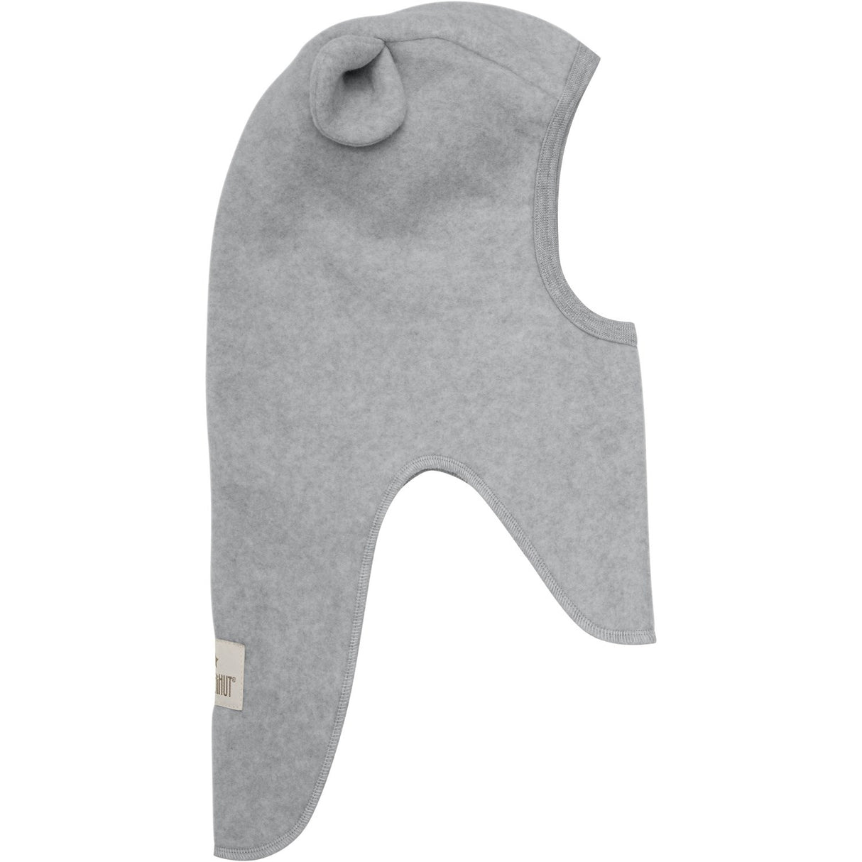 Huttelihut Light Grey Melange Balaclava Ears Cotton Fleece