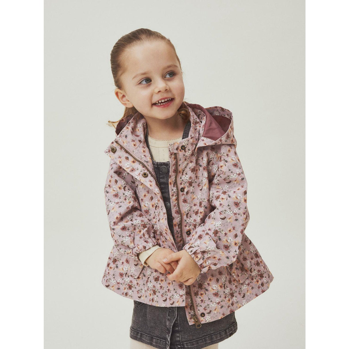 Name It Pale Mauve Flowers Malex08 Jacket AOP Fo