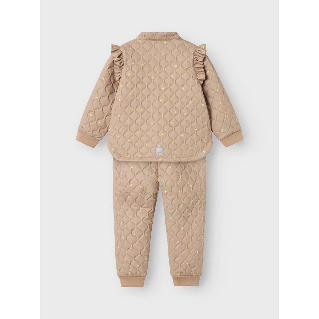 Name It Light Taupe Flower Moon Quilted Set AOP Fo