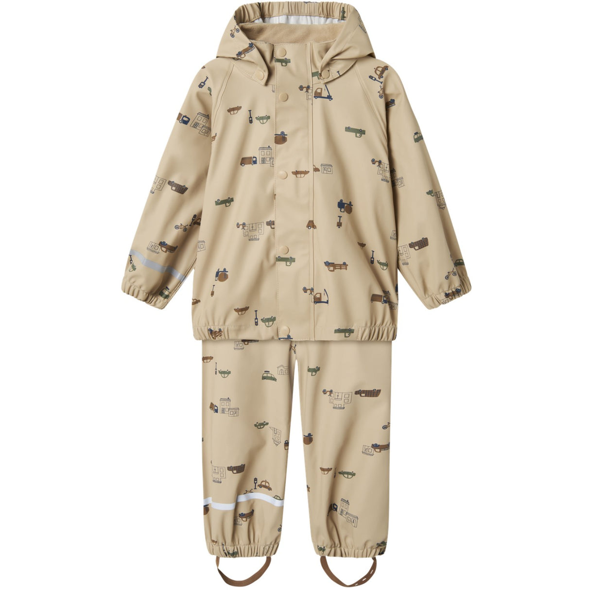 Name It White Pepper Small City Dry10 Rain Set AOP Fo