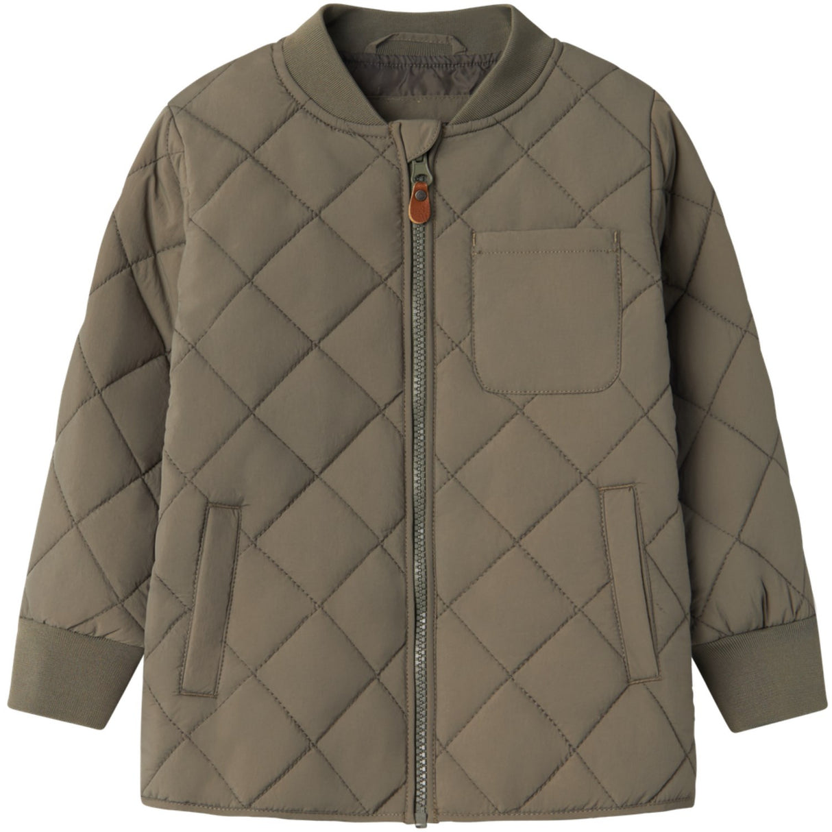 Name It Dusty Olive Marlin Quilt Jacket Tb