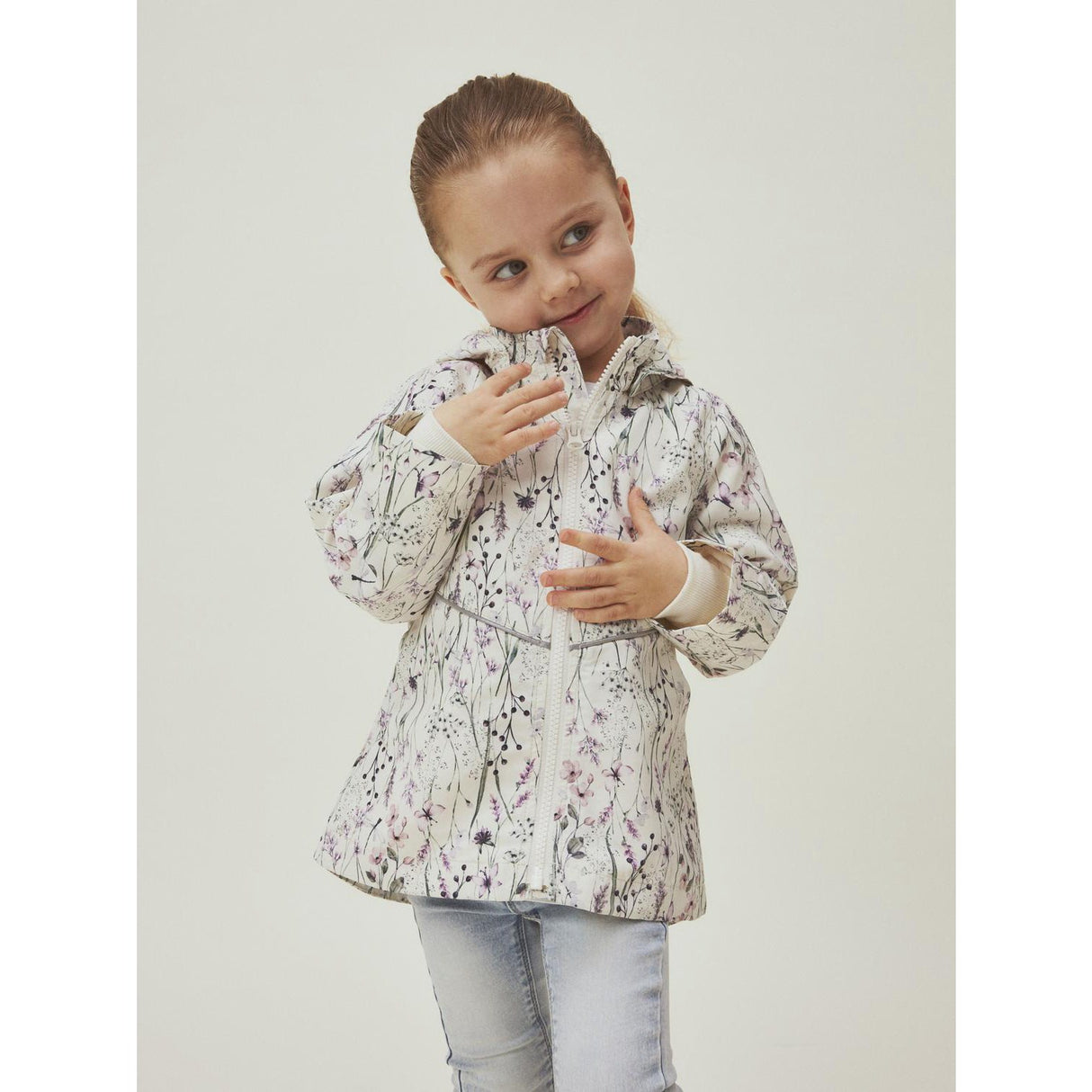 Name It Whisper White Long Flower Maxi Li Jacket AOP