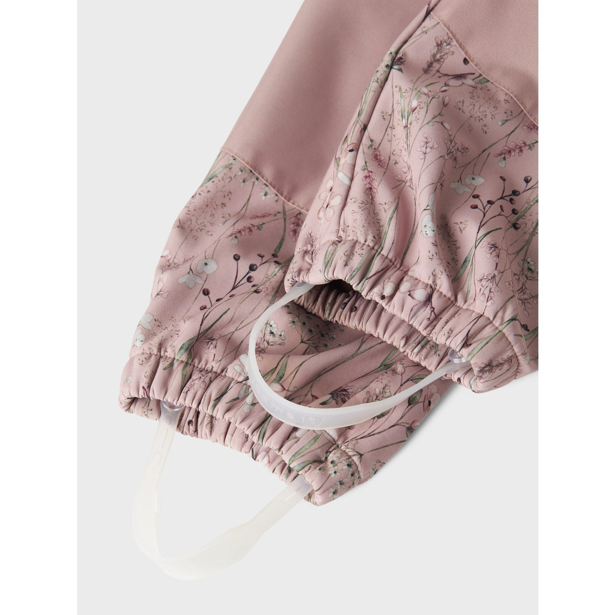 Name It Pale Mauve Flower Meadow Alfa08 Softshell Suit Frill Fo
