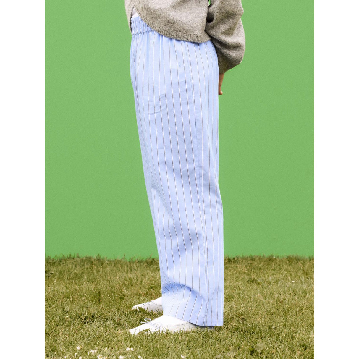 Name It Provence White And Grey Demman Wide Pants