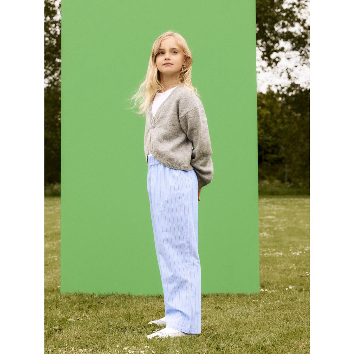 Name It Provence White And Grey Demman Wide Pants