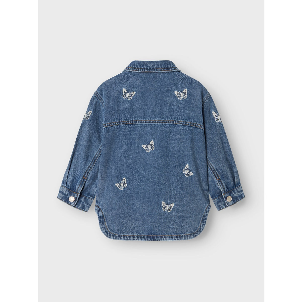 Name It Medium Blue Denim Butterfly Nina Embroidery Denim Jacket