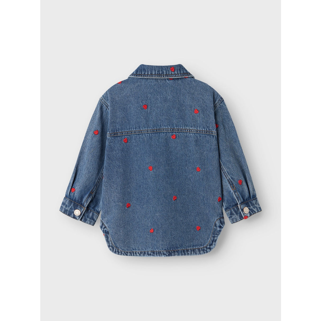 Name It Medium Blue Denim Heart Nina Embroidery Denim Jacket