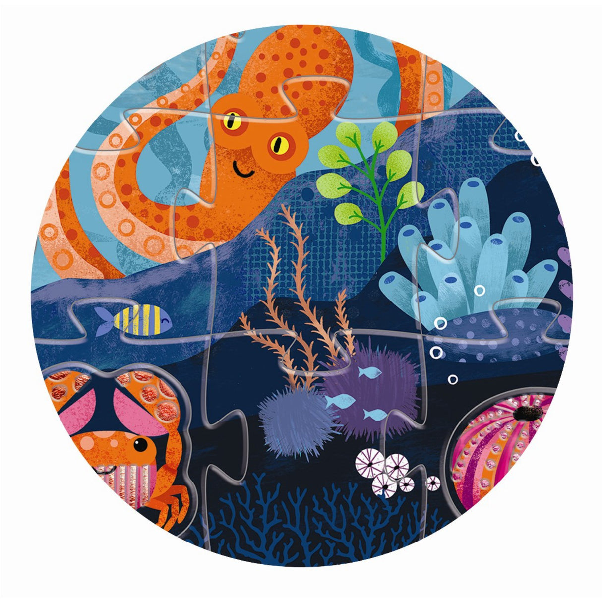 Djeco Feeler Puzzle, Sea - 24+8 Pieces