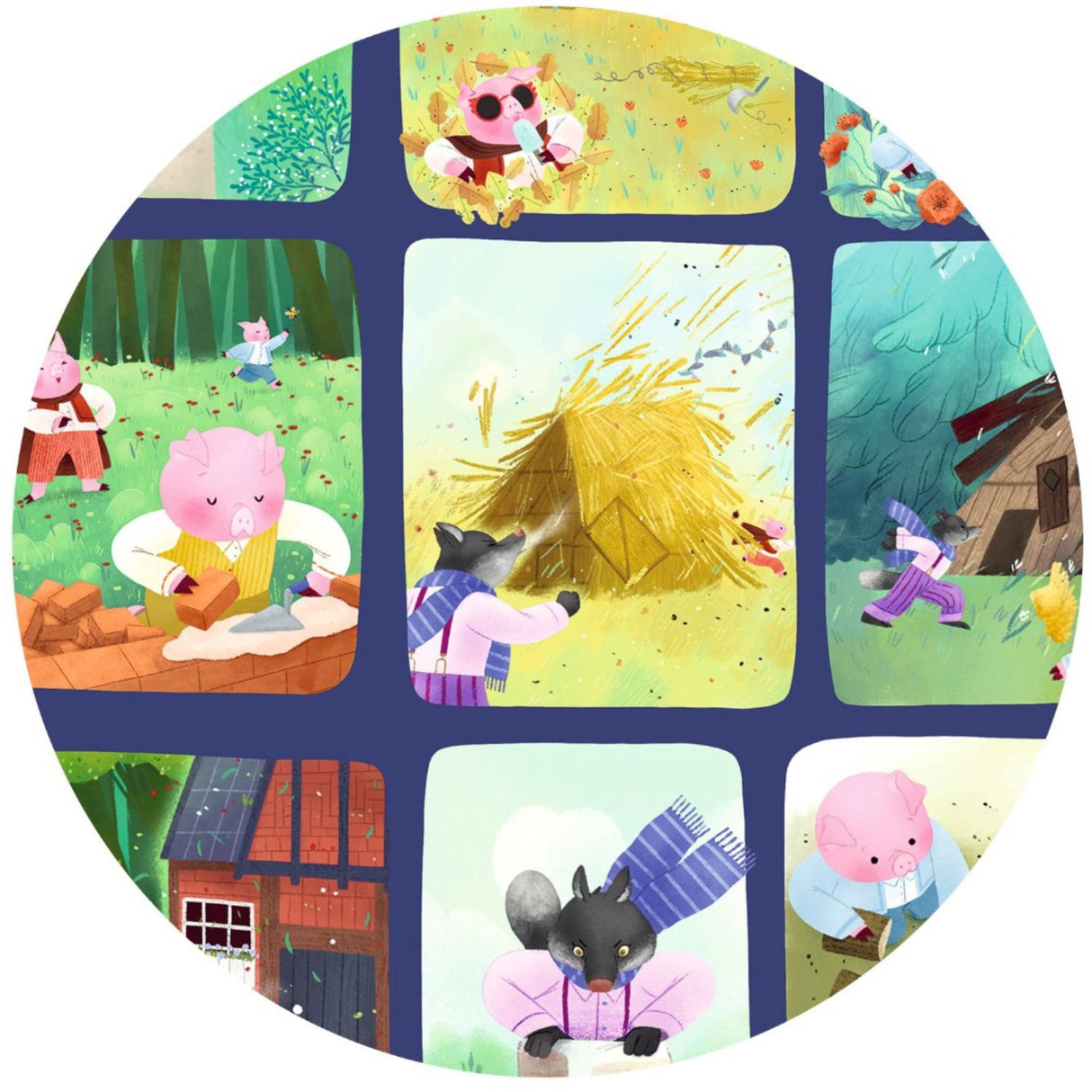 Djeco Story Puzzle, The 3 Little Pigs - 35 Pieces