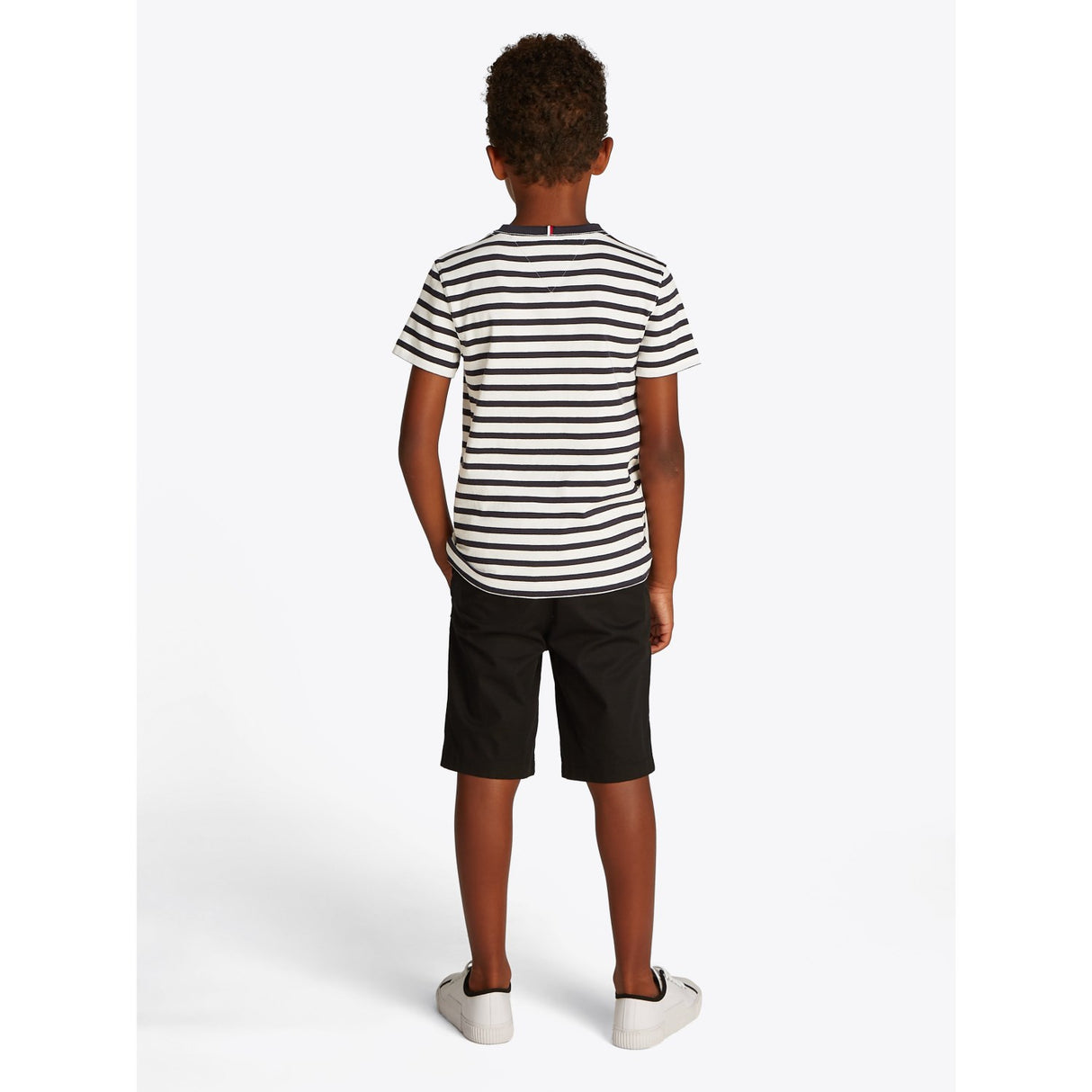 Tommy Hilfiger Dark Night Navy White Breton Stripe Essential Cotton Reg T-Shirt