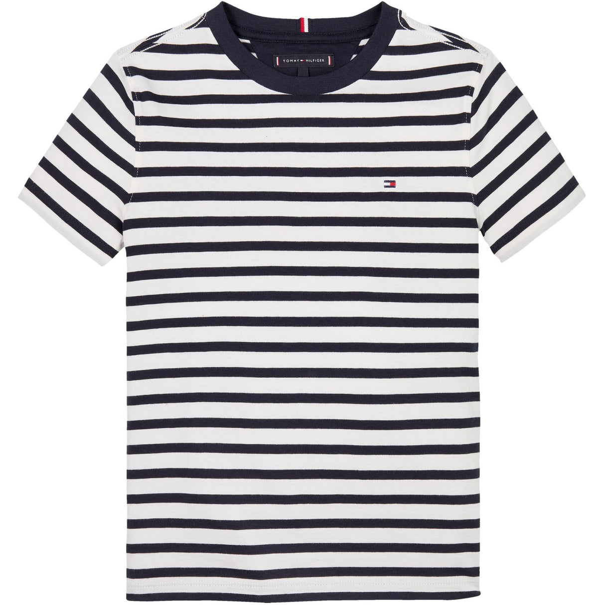 Tommy Hilfiger Dark Night Navy White Breton Stripe Essential Cotton Reg T-Shirt