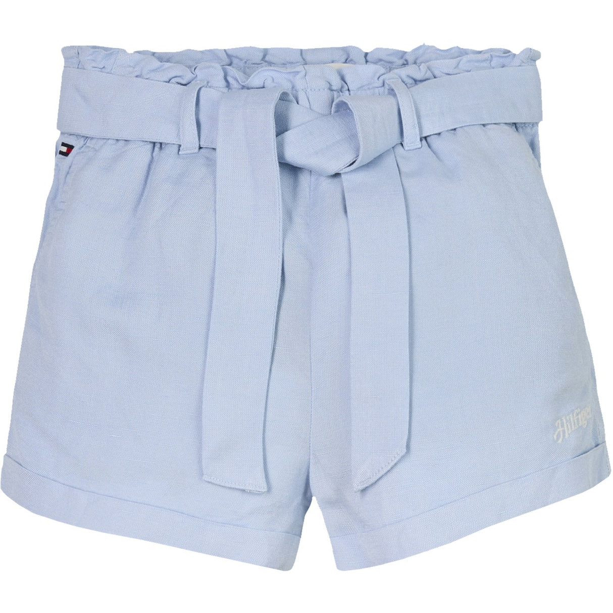 Tommy Hilfiger Breezy Blue Linen Pull On Shorts