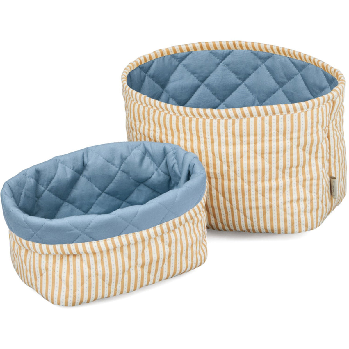 Quilted Storage Basket, Set of Two - OCS - Oatfield main image 1