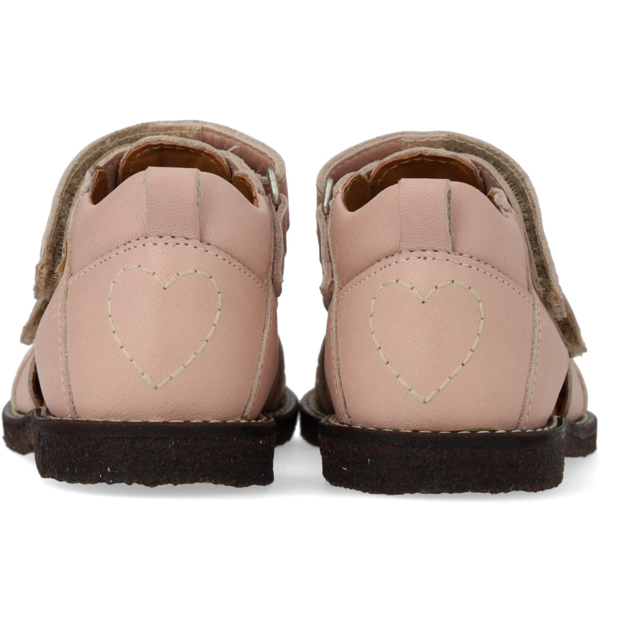 Angulus Rosebud Beginner Sandal Med Kontrast Hjertebroderi