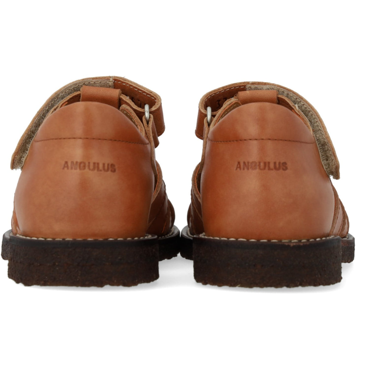 Angulus Tan/Dark Brown Leather Sandal with Star Detail