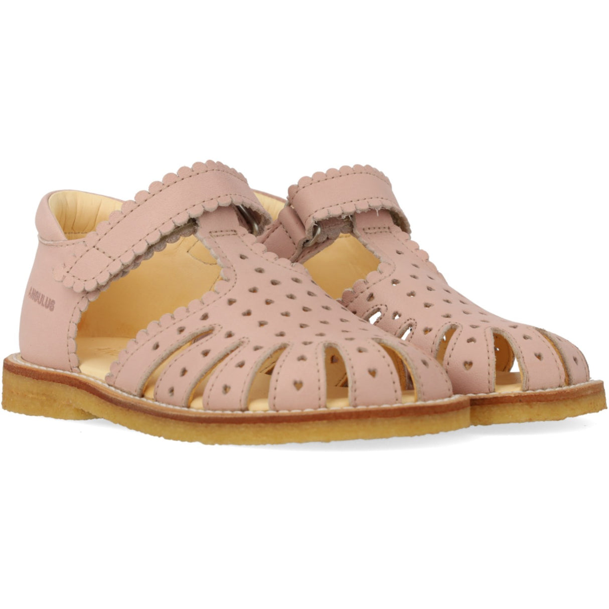 Angulus Rosebud Sandal Med Mini-Hjerter Og Velcro Closure