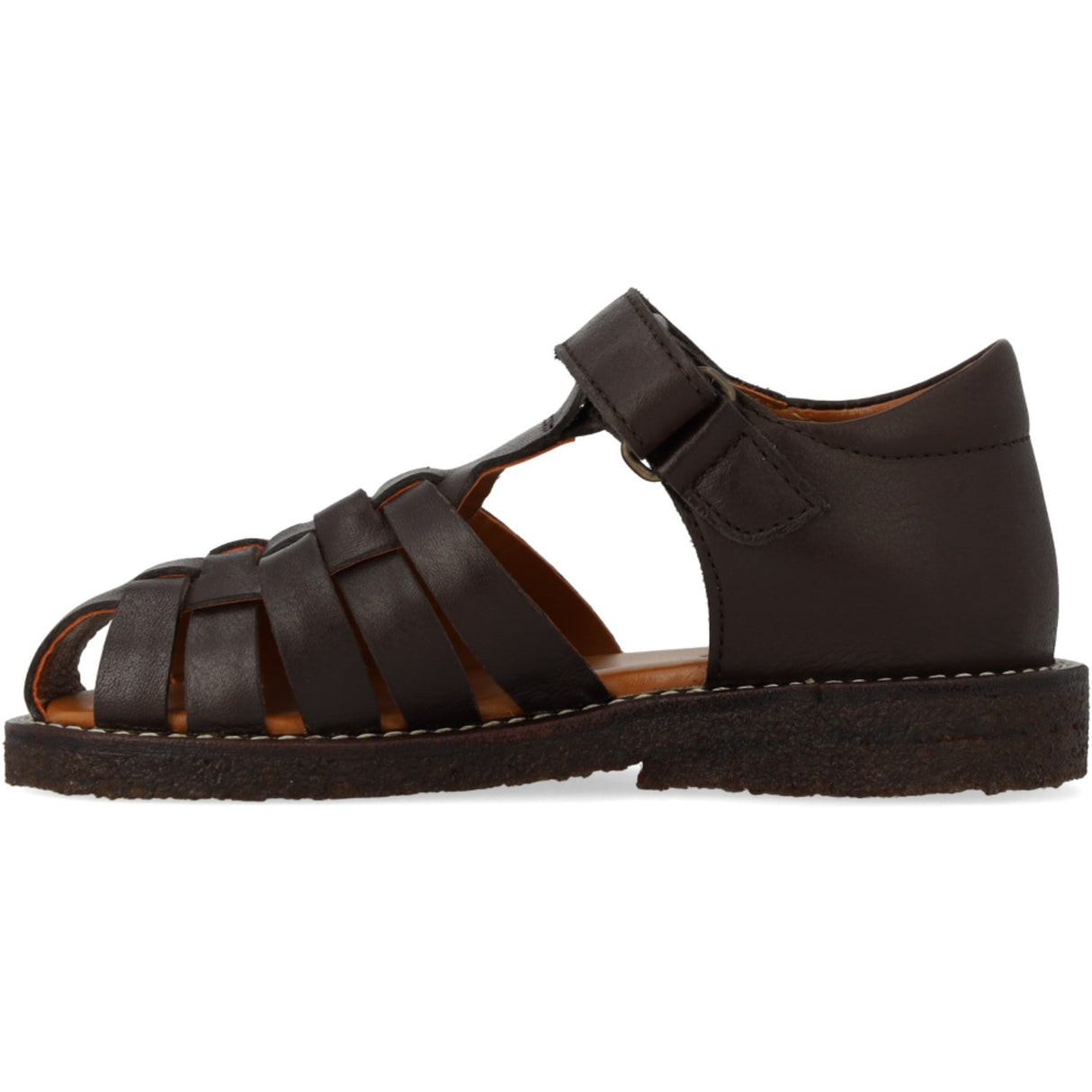 Angulus Dark Brown Braided Leathersandal