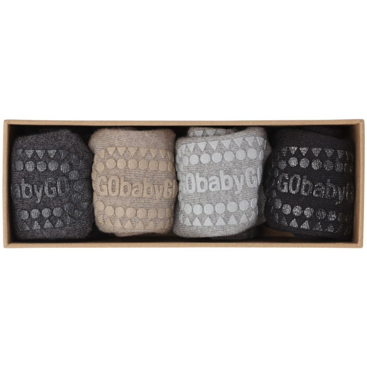 Gobabygo Grey/Sand/Grey/Black Combo Box Organic Cotton