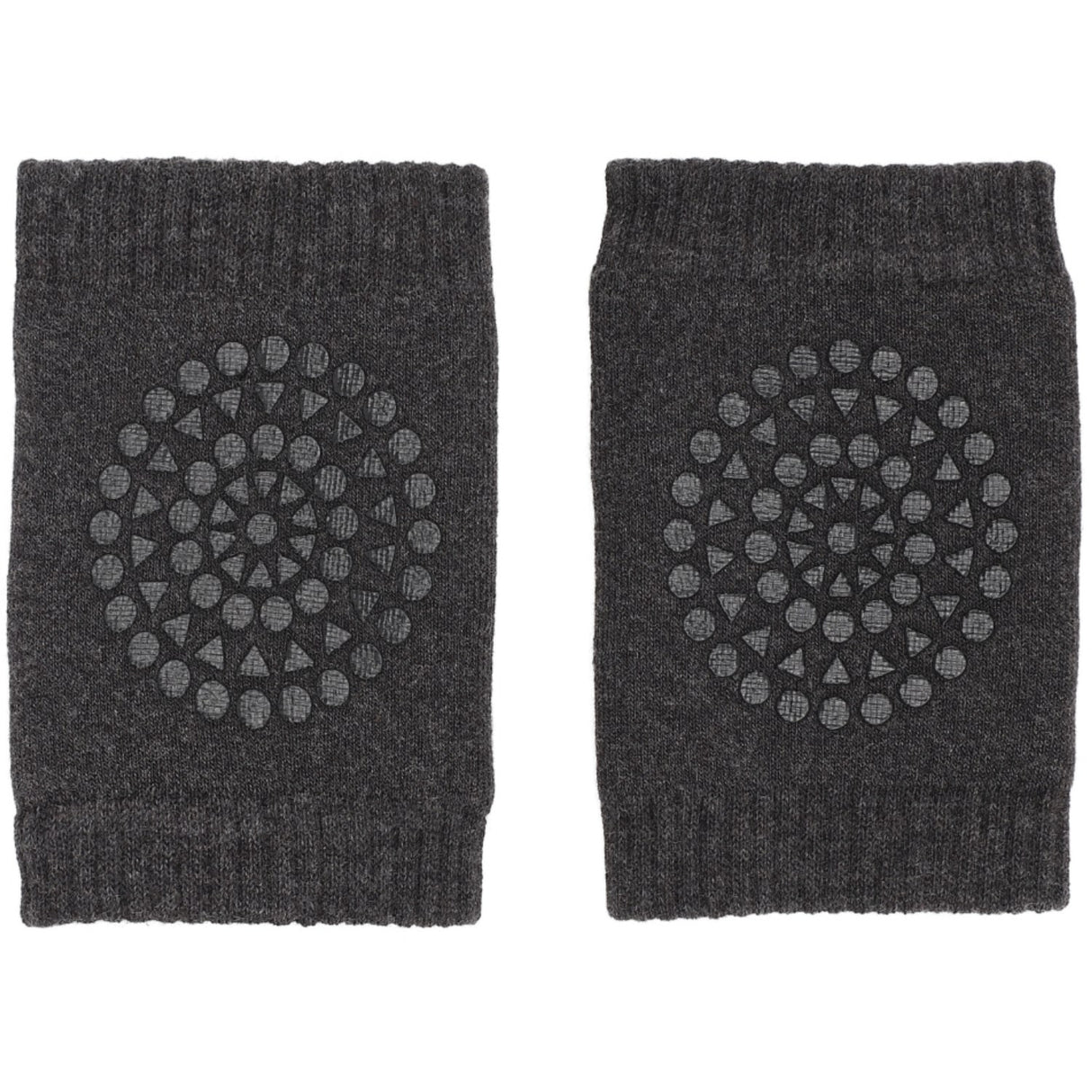 Gobabygo Dark Grey Melange Crawling Knee Pads Organic Terry Cotton