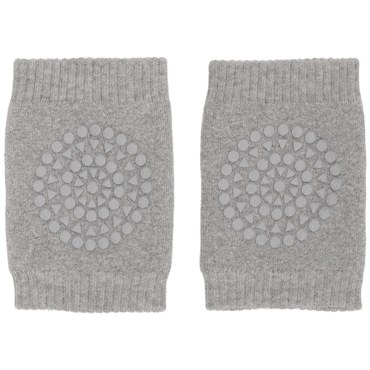Gobabygo Grey Melange Crawling Knee Pads Organic Terry Cotton