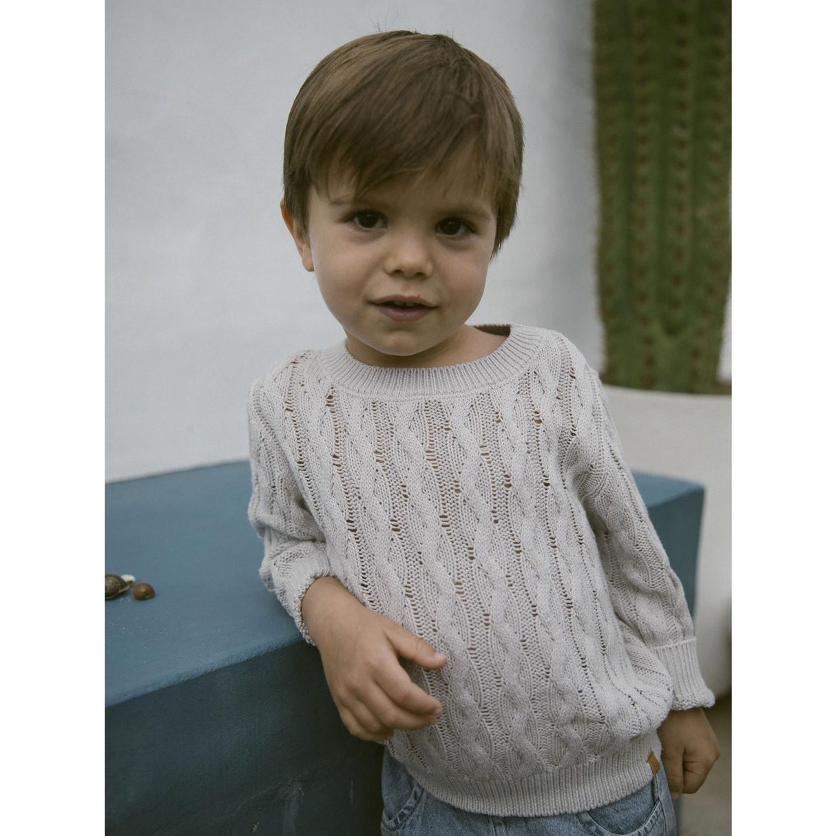 Lil'Atelier Vapor Blue Melange Femio Knit